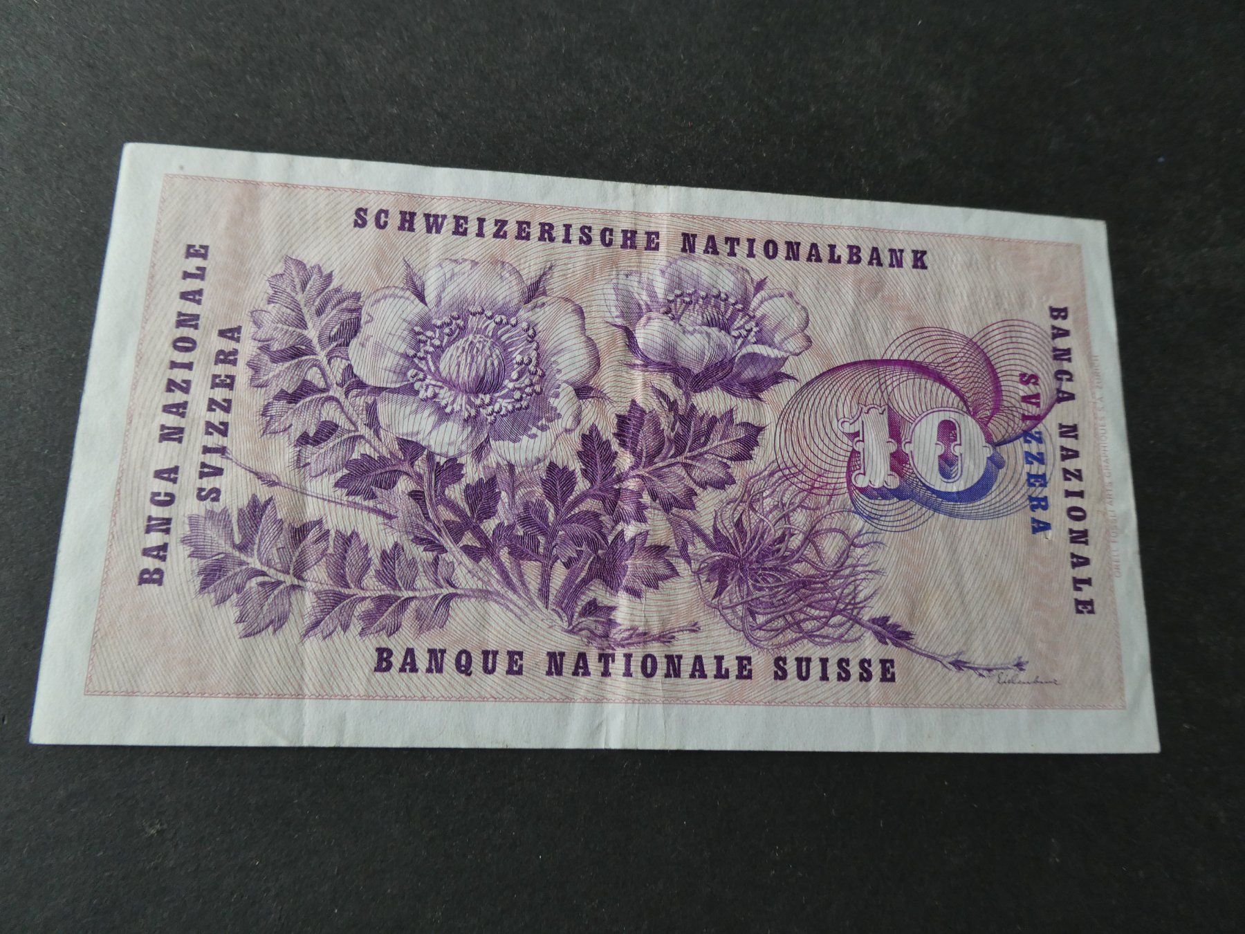 Billets de banque: Schweiz 1969, 10 Franken – D'occasion à Hinterforst par Rohusri 1