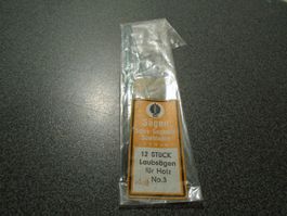 Laubsägenblätter für Holz, No. 3, 12 Stück
