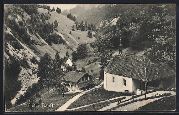 Ansichtskarten: Flühli-Ranft, Kirche mit Blick ins Tal – Gebraucht aus Berlin von bartko-reher