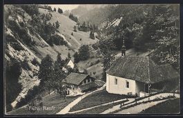 Flühli-Ranft, Kirche mit Blick ins Tal
