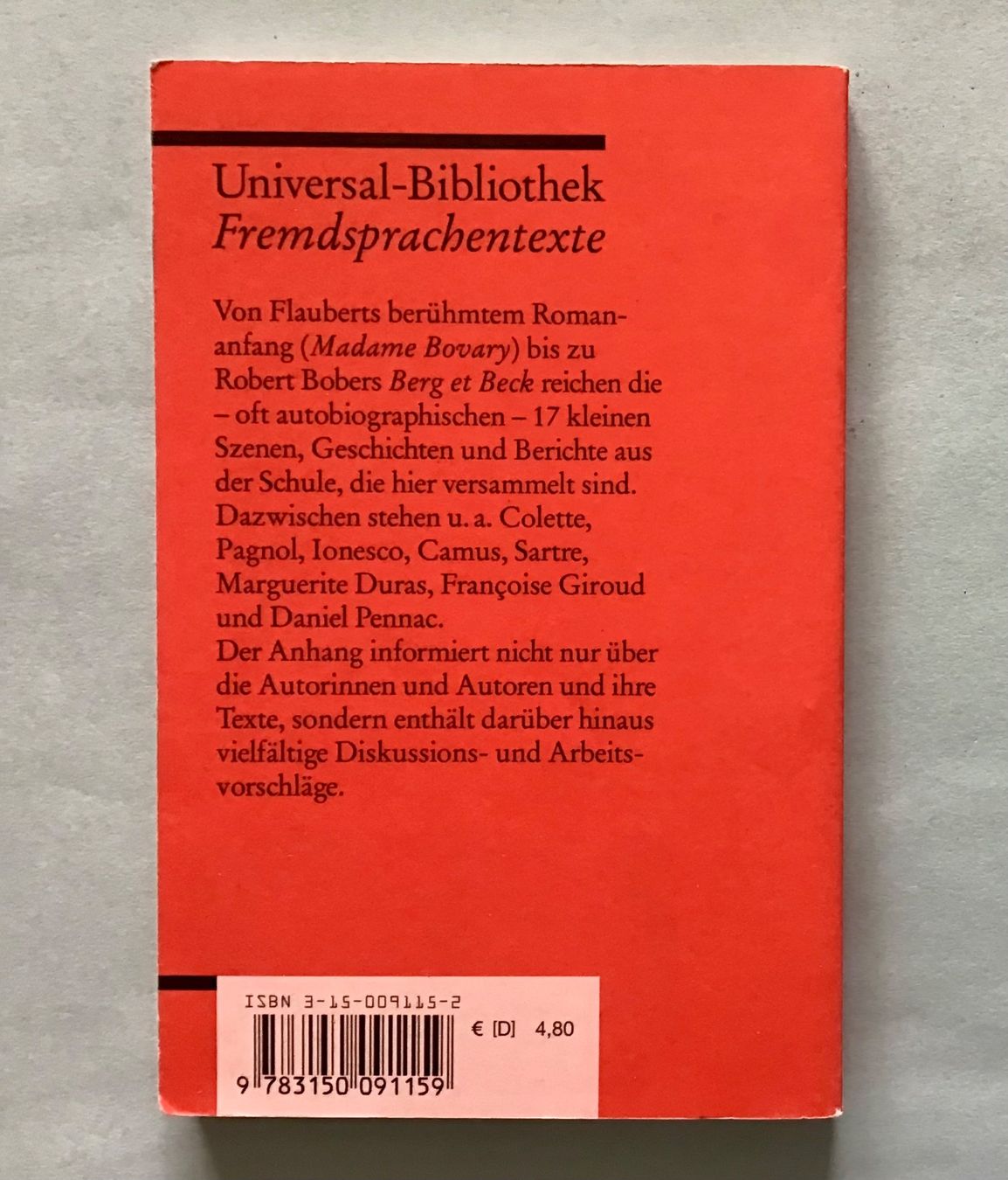 Bücher: Reclam: Les Écrivains à l'école – Neu (gemäss Beschreibung) aus Bubendorf von Alpenheidi 1