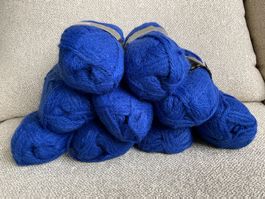 LANG 52% Alpaca Strickwolle 9 x 50 gr Royalblau