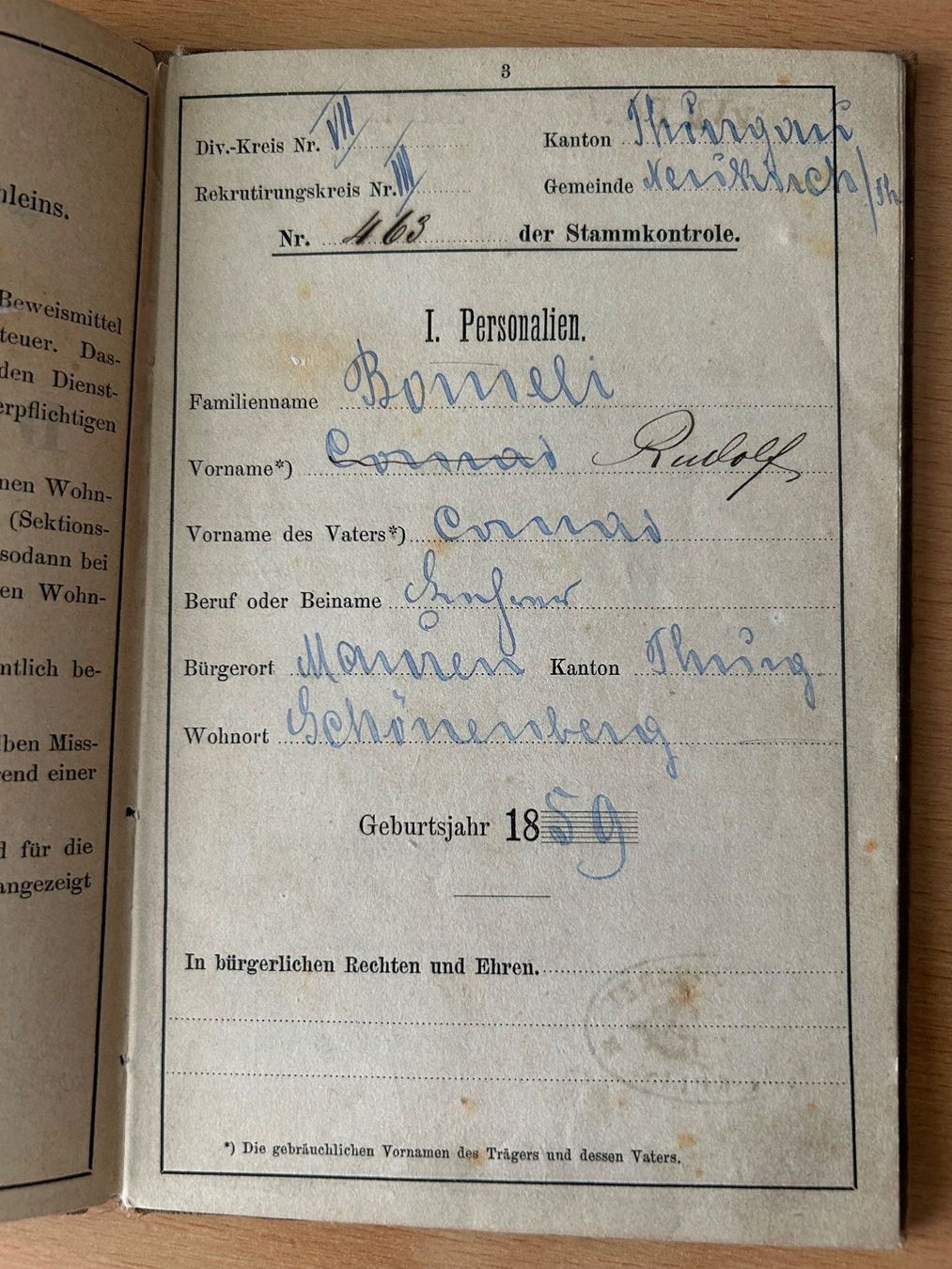 Libri: Dienstbüchlein Hülfstruppen Wehrmann Jg 1859 – Usato da Frasnacht venduto da Hegel55 2