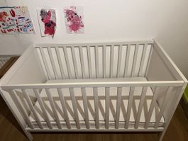 Babybett weiss mit Matratze