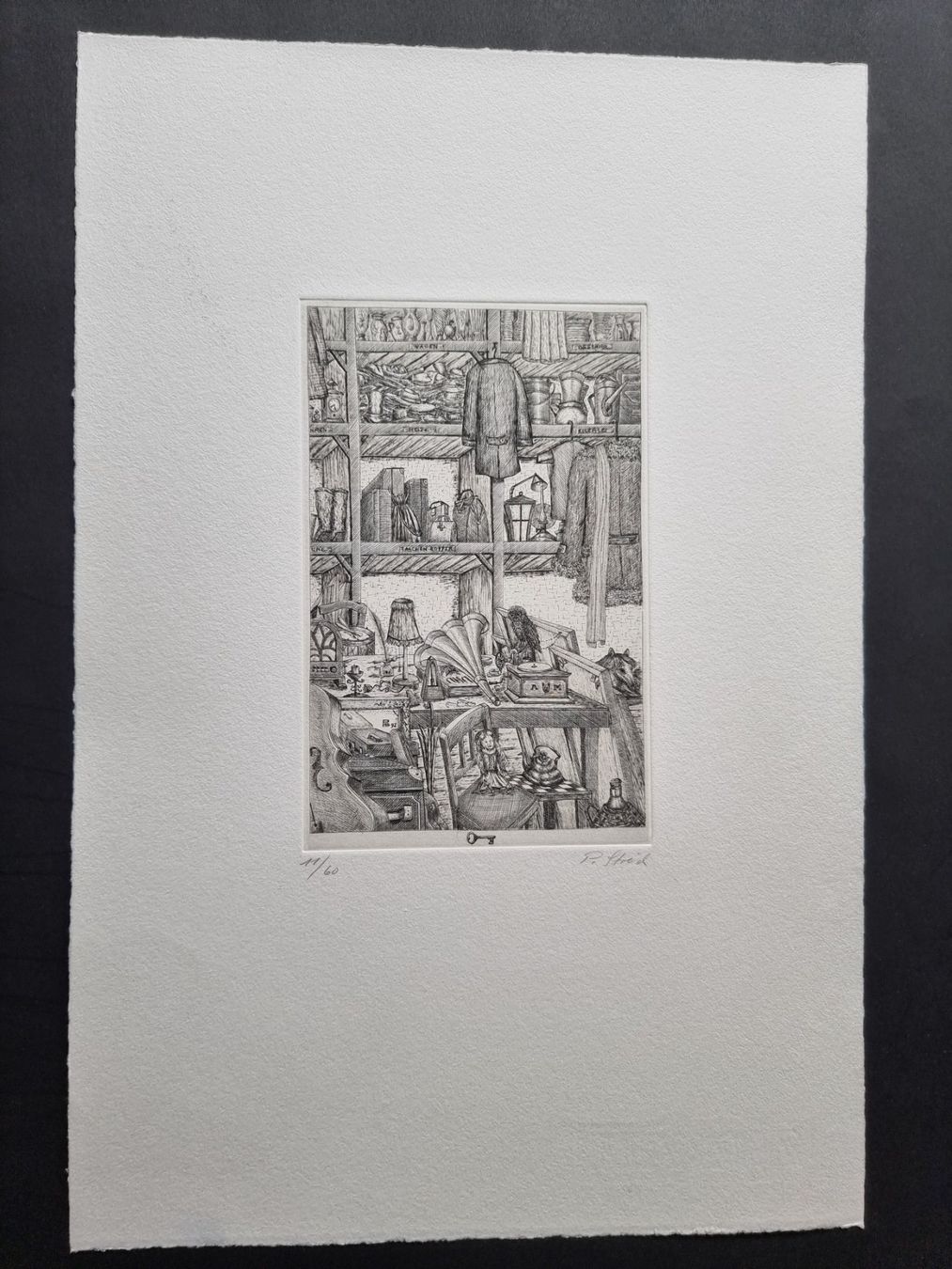 Grafica & Litografie: PETER STREICH RADIERUNG SIGNIERT NUMMERIERT – Usato da Gersau venduto da grafik-kunst 2