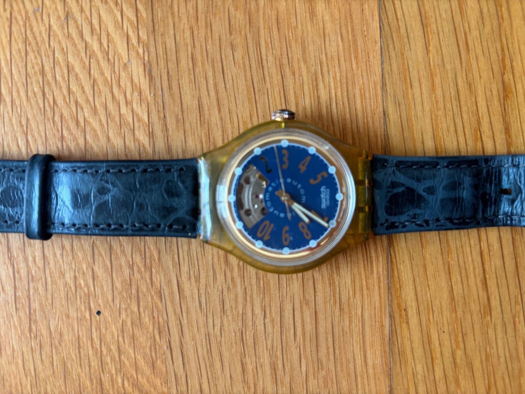 Swatch Orologi: Swatch Uhr Automatic Dunkelblau – Usato da Zürich venduto da beatrizmm