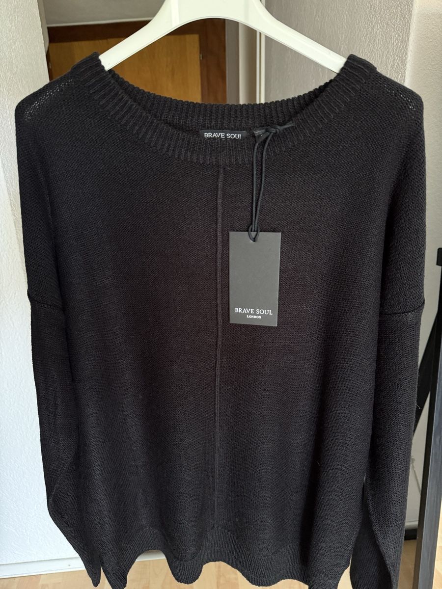 Maglioni & Felpe: Brave Soul Black Knit Pullover - Gr.S - Neu - Aktion 1CHF – Nuovo e nell'imballaggio originale da Wallbach venduto da Nenex 1