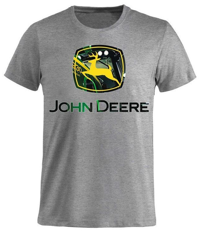 T-Shirt Unisex John Deere Retro Con Logo Distressed - Girocollo - 2