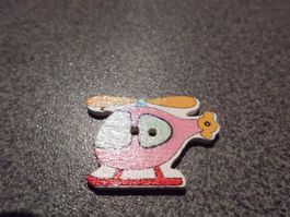 Knopf Helikopter, rosa