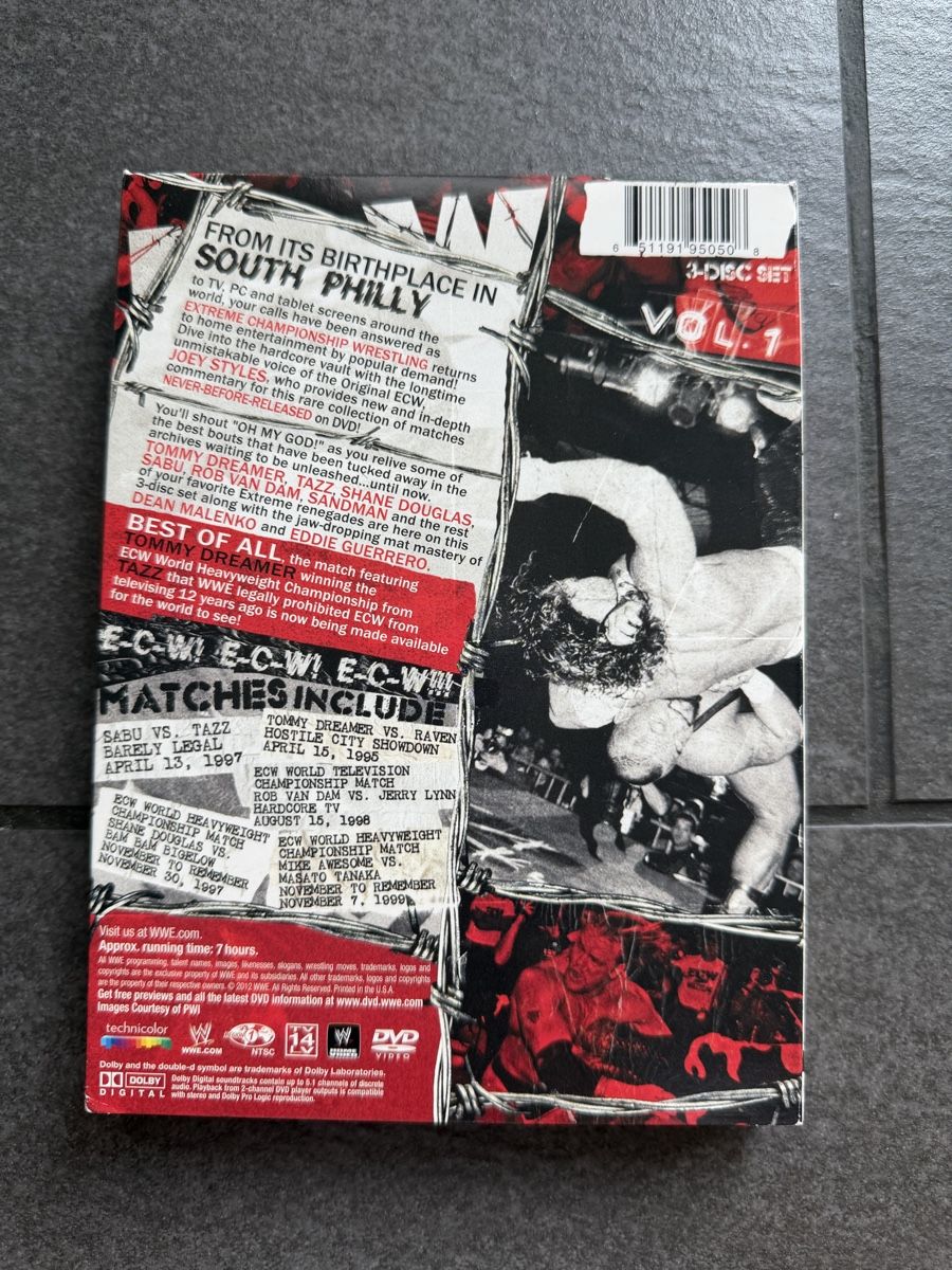 Alle DVDs: ECW Unreleased Vol 1 DVD 3-Disc Set – Gebraucht aus Zürich von cENS0R 1
