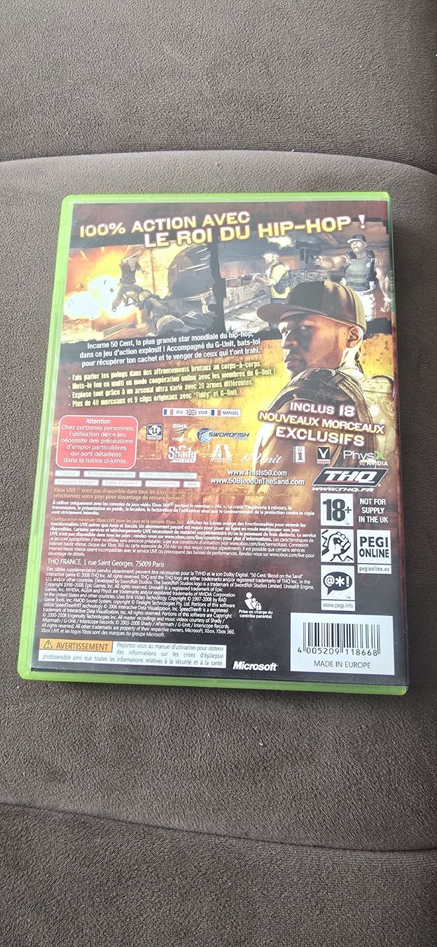 Microsoft Spiele: 50 Cent Blood on the sand Xbox 360 – Gebraucht aus Le Noirmont von desoto55 1