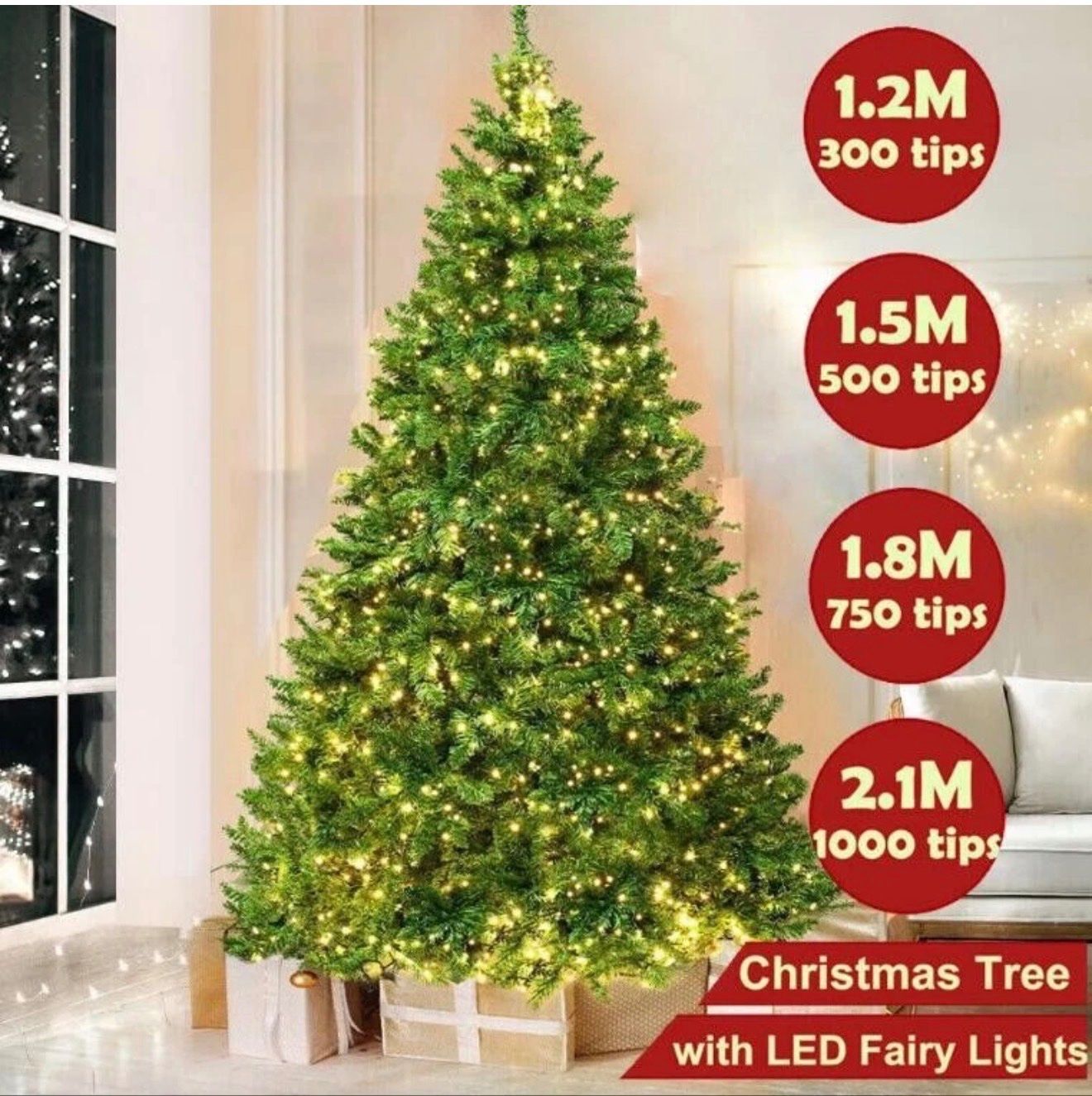 Tutte le decorazioni: Weihnachtsbaum mit Beleuchtung 180 cm – Nuovo e nell'imballaggio originale da Amriswil venduto da JaJa-Express
