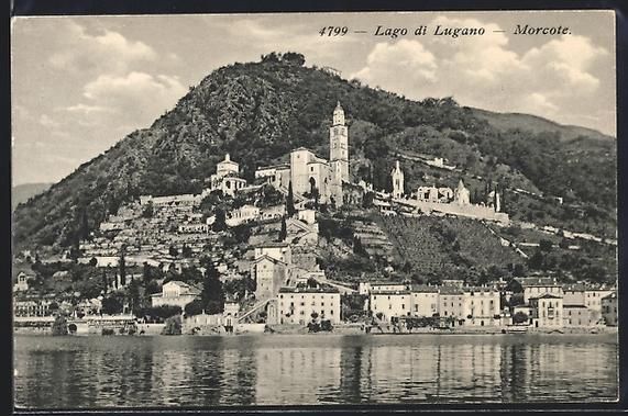 Cartes postales: Morcote /Lago di Lugano, Teilansicht mit – D'occasion à Berlin par bartko-reher