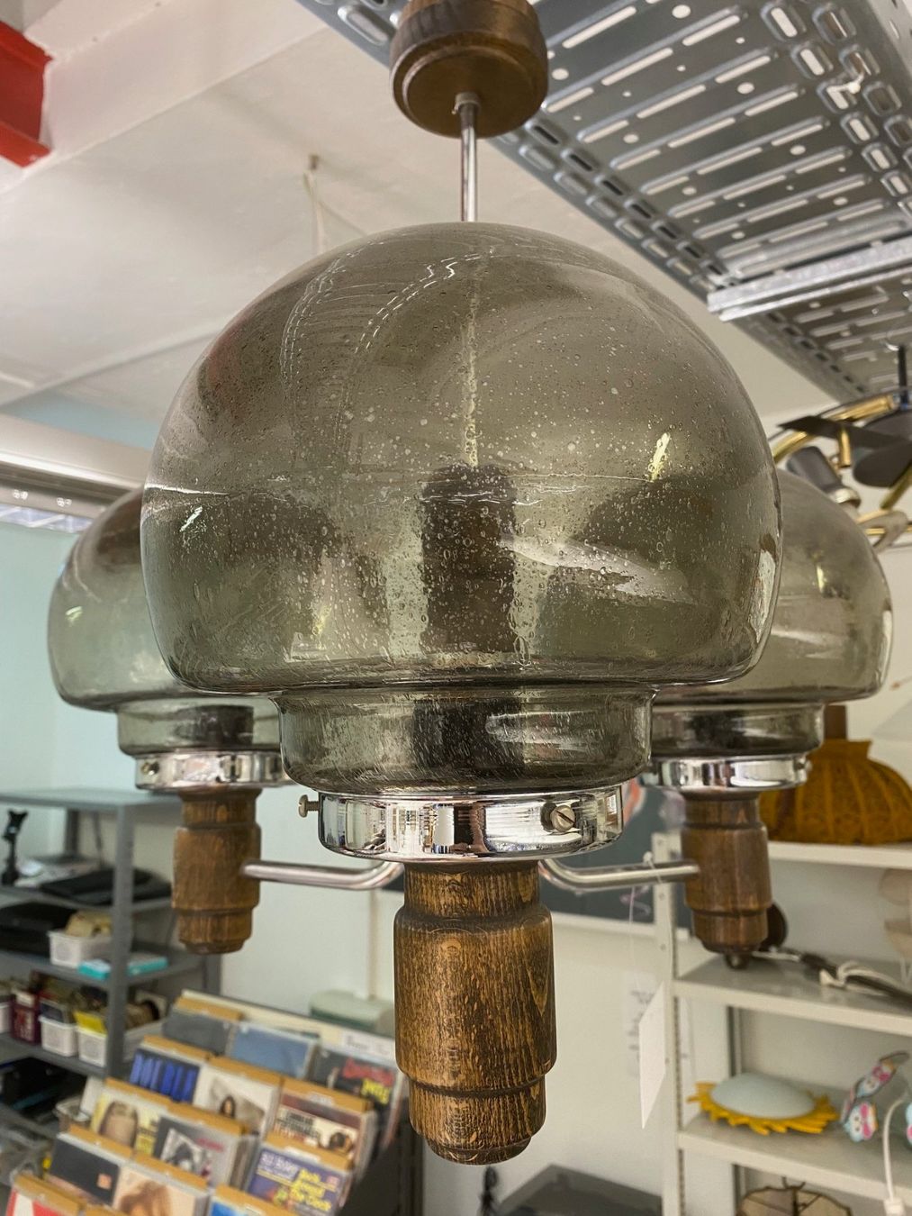 Lampadari & plafoniere: Retro Deckenlampe mit drei Rundleuchten – Usato da Schaffhausen venduto da Galleria13_Brocki_SH 1