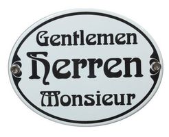 Emailschild - Herren, Gentlemen, Monsieur