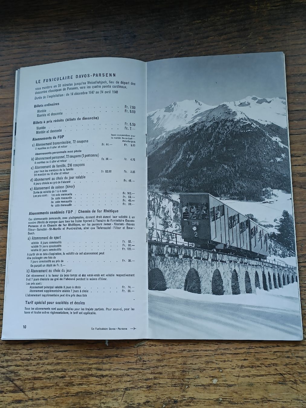 Documenti: Alter Prospekt / Davos Parsenn 1947-48 – Usato da Brugg AG venduto da Ente015 6