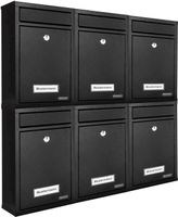 6x Briefkasten mit Schloss+Namensschild