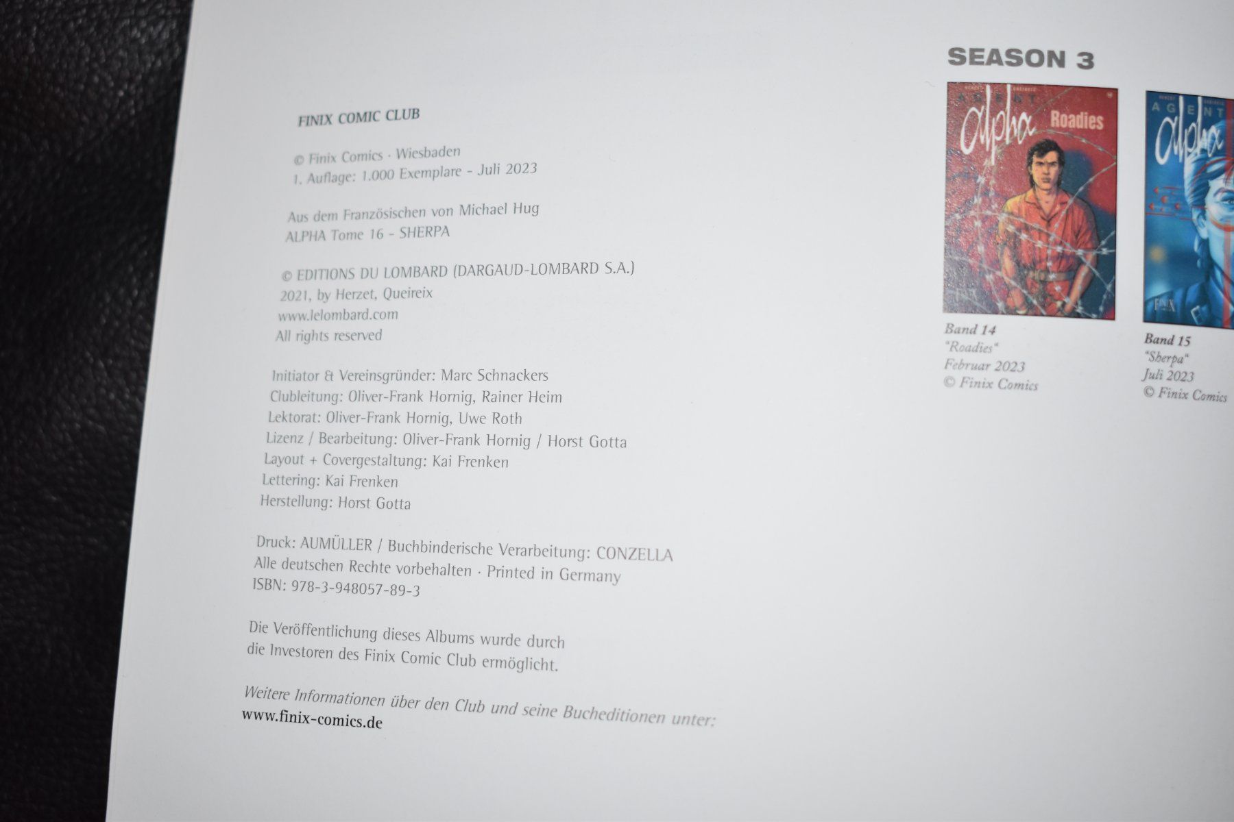 Comics: Bd Cartonnée Alpha -Sherpa-Série Limitée – Gebraucht aus Le Locle von skycomputer 3