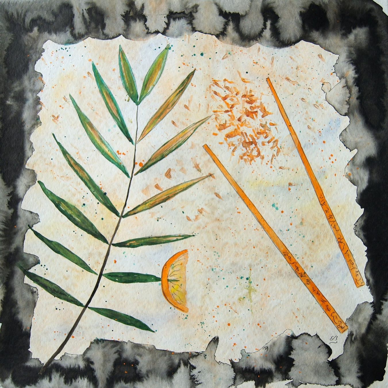 Gemälde: Aquarell: Essstäbchen – Neu (gemäss Beschreibung) aus Fribourg von erw_68dx