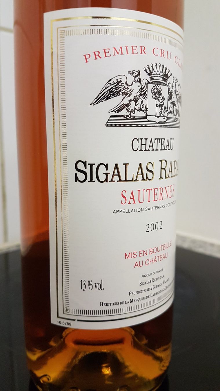 Vino: Chateau Sigalas Rabaud 2002 1er Grand cru Classe – Nuovo (secondo la descrizione) da Grenchen venduto da poggione 2
