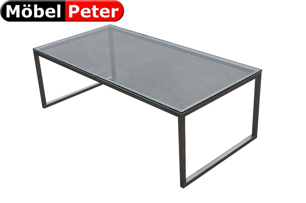Tische: Salontisch 60x120cm klare Glasplatte – Neu und originalverpackt aus Kölliken von Peter-Moebel