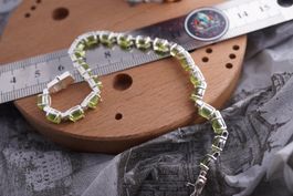 Olivin Armband 925 Silber  ca 19cm  Edel      ab 35.-