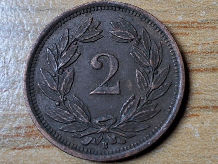 Toutes les monnaies: 2 Rappen 1936 - Selten! – D'occasion à Münchenstein par purbach1 9