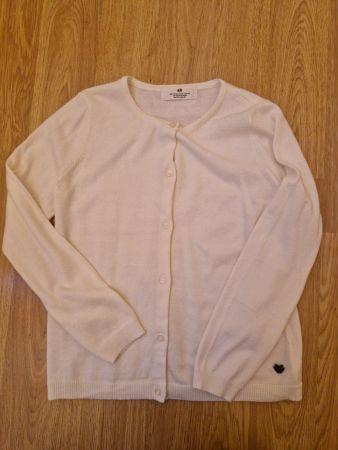 Strickjacke weiss 134 / 140 (Kommunion)