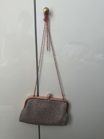 Abendtasche Damen rosegold mit Kette neu!