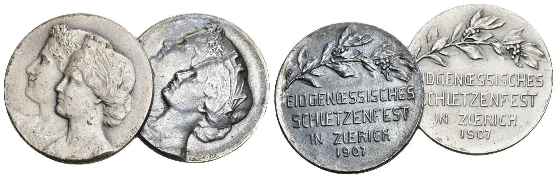 Medaglie: Zürich 1907 Medaille – Usato da Bern venduto da numismatictops