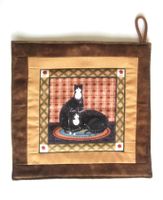 Topflappen mit Katzen, Handarbeit