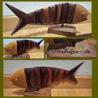 Holzskulptur Fisch, Fortaleza-CE, Handarbeit, Deko 🐠