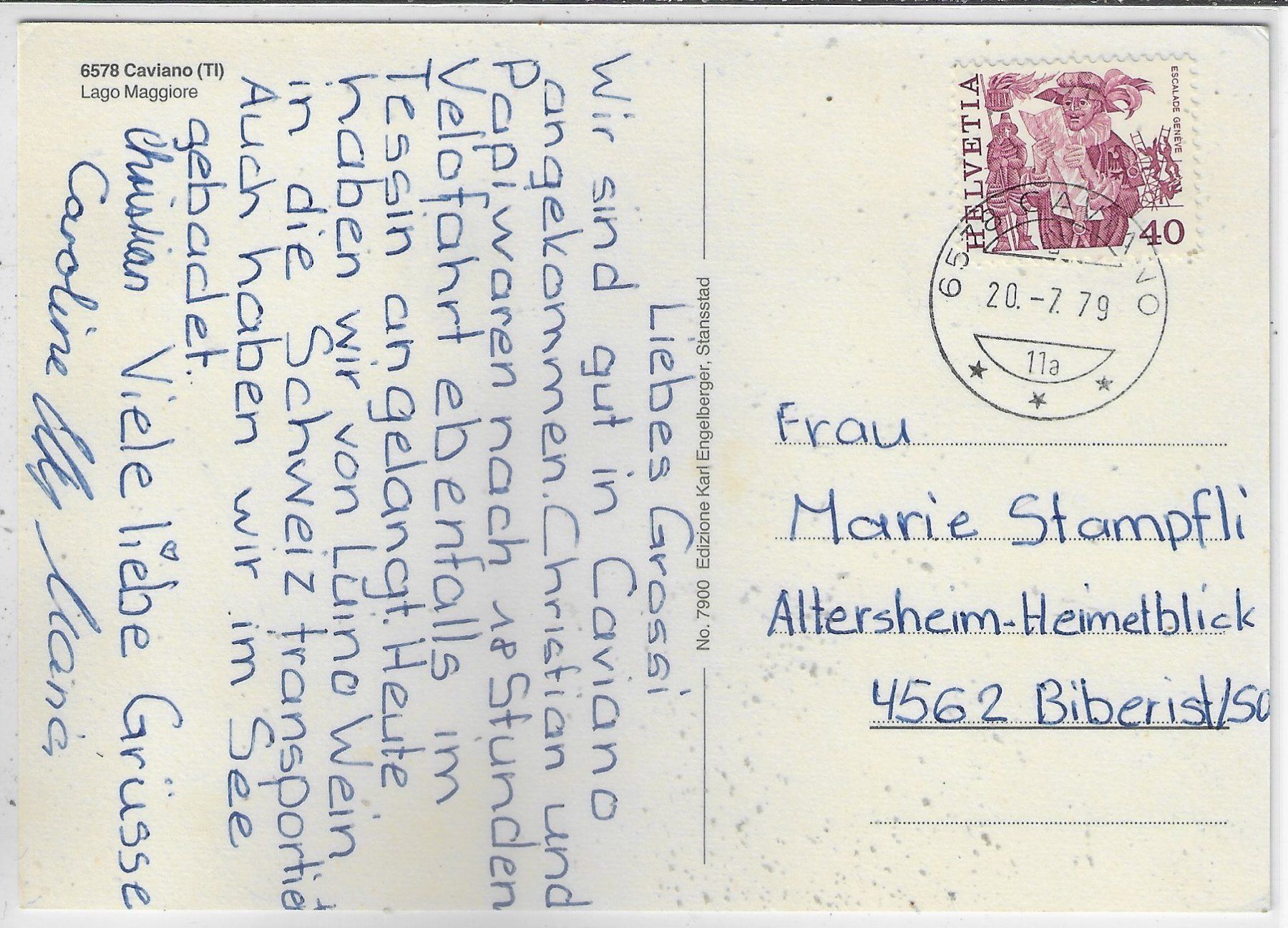 Cartoline postali: Caviano - Multiview – Usato da Ettingen venduto da Kartenplanet 1