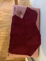 Burgundy Suede Leather Piece for Crafting Projects!