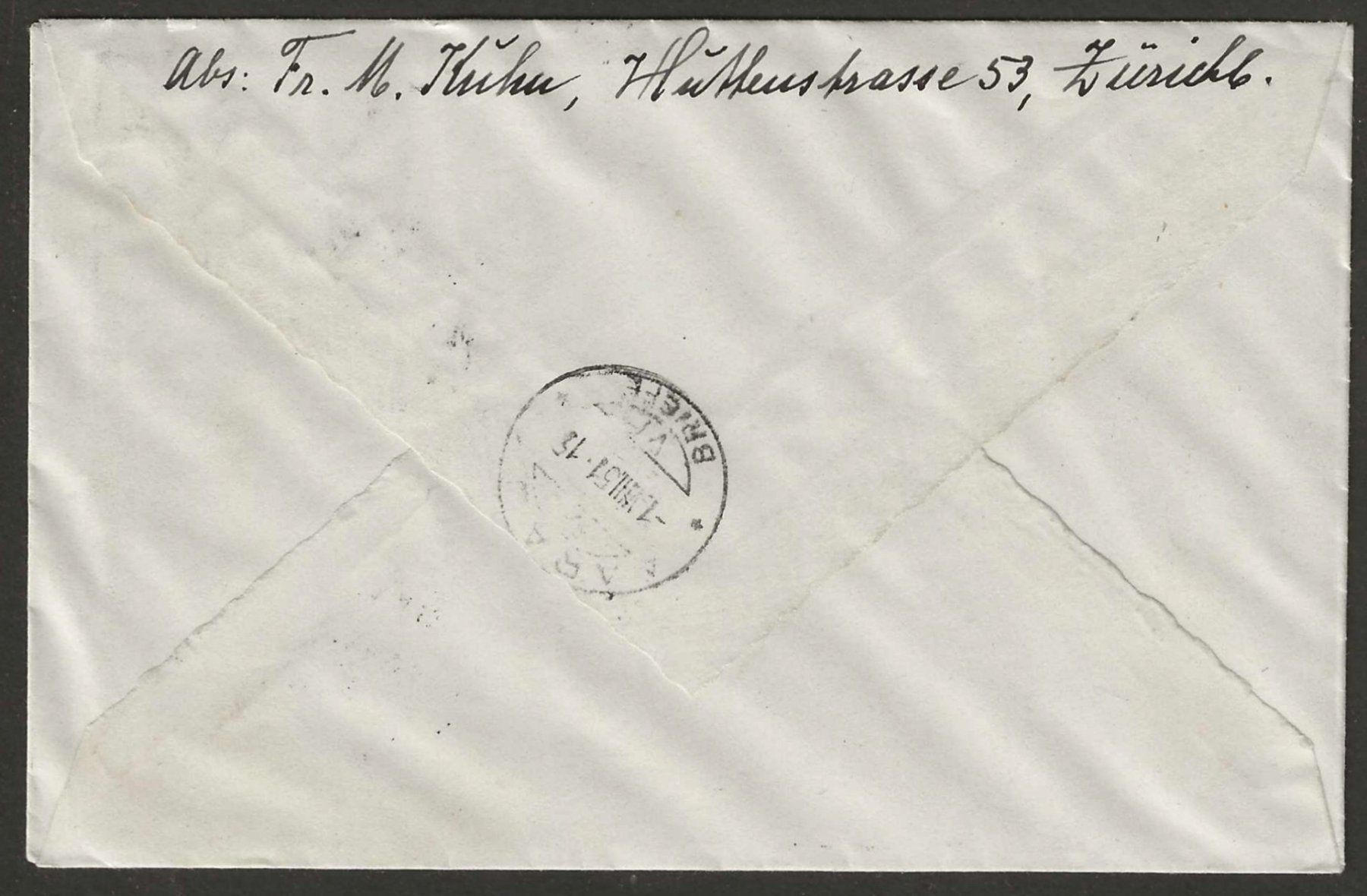 Alle Briefmarken: 1.8.1951 : Pro Patria Serie auf Brief – Gebraucht aus Gümligen von Geniusbuy 1