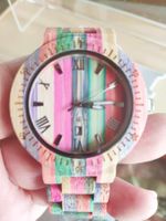 Bambusholz armbanduhr / montre en bamboo 42 gr / 45mm dia
