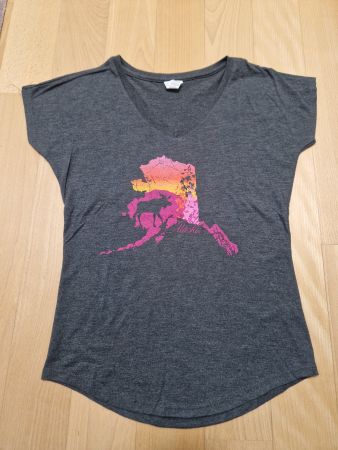 neues T-Shirt V-Ausschnitt, Shirt, Top, Oberteil, Alaska