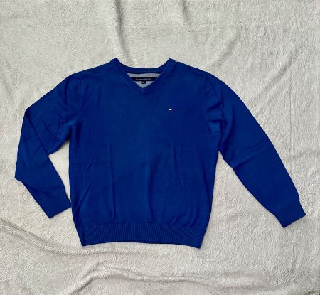 Tommy Hilfiger Pullover 100% Baumwolle Royal Blue königsblau