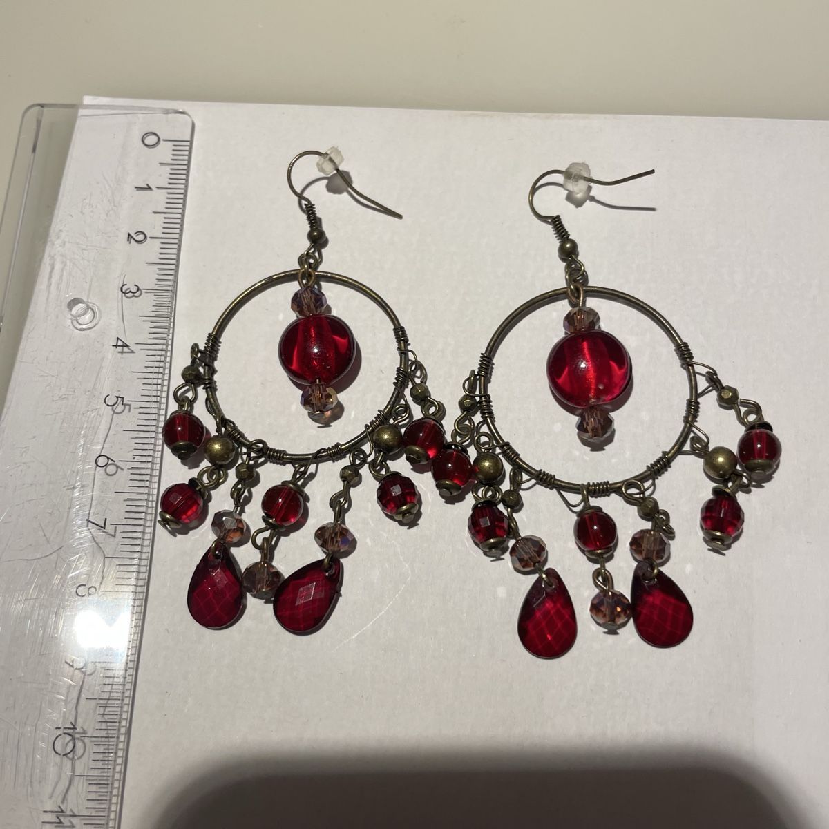 Ohrringe & -stecker: Ohrringe, Ohrhänger, Modeschmuck, rot – Gebraucht aus Bellach von Lapislazuli_blues 1