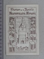 Le Locle 1905, Réunion de la Société Neuchâteloise d'Hist.