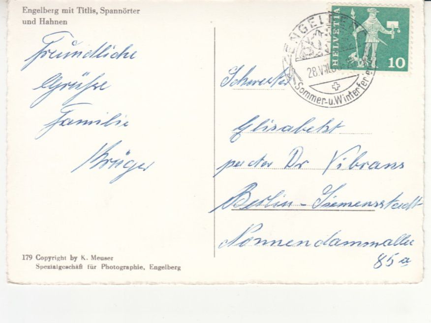 Ansichtskarten: Engelberg 1960 – Gebraucht aus Bürglen TG von StampGraf 1