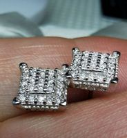 Boucles d'oreille argent diamants de moissanite de 0,9 ct