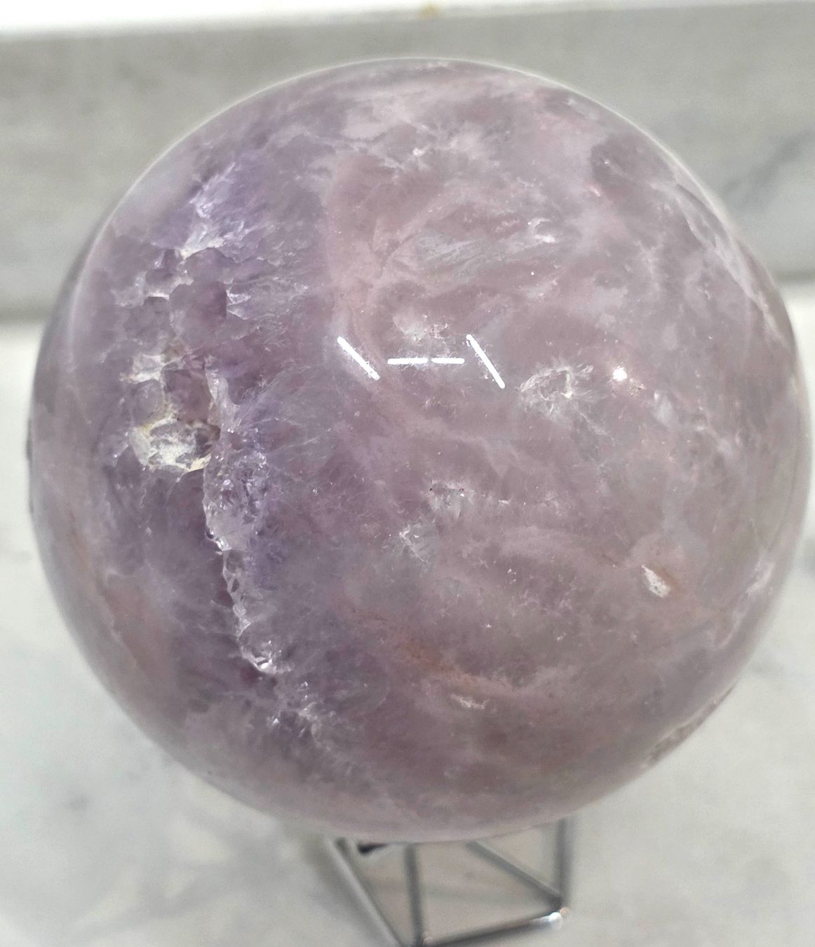 Minerali & Pietre curative: Pink Amethyst Kugel 89mm 954g – Nuovo e nell'imballaggio originale da Matzingen venduto da Shay_Crystalz