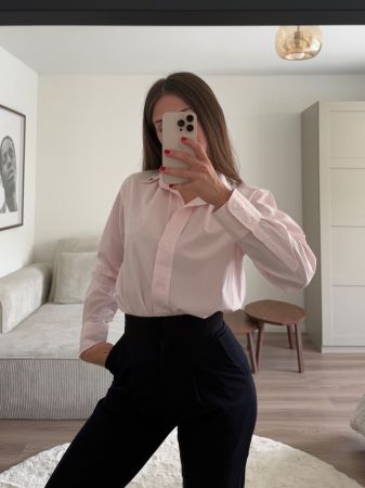 Sandro Paris Bluse puderrosa rosa Büro XS elegant