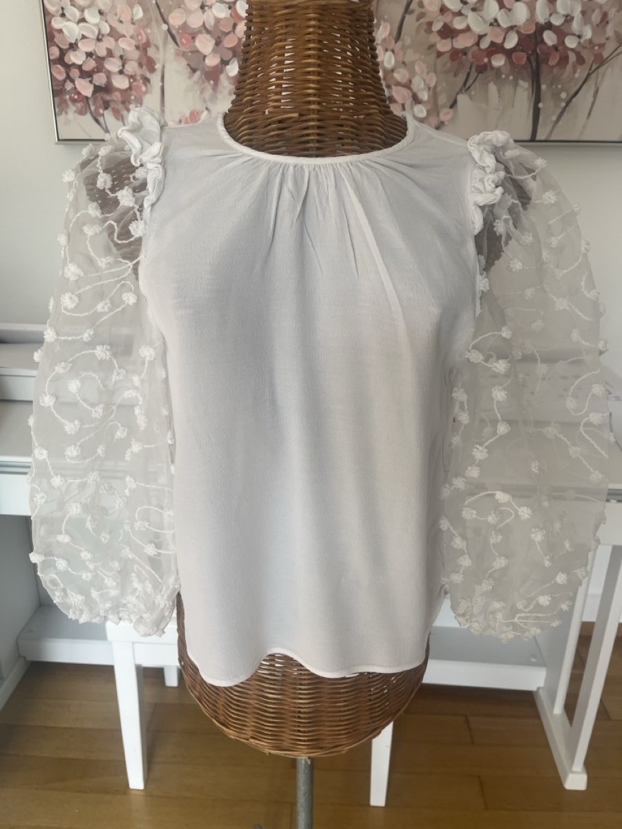 Zara Camicette: Bluse mit Spitzenaermeln, Zara, XS – Usato da Solothurn venduto da Bobesch08