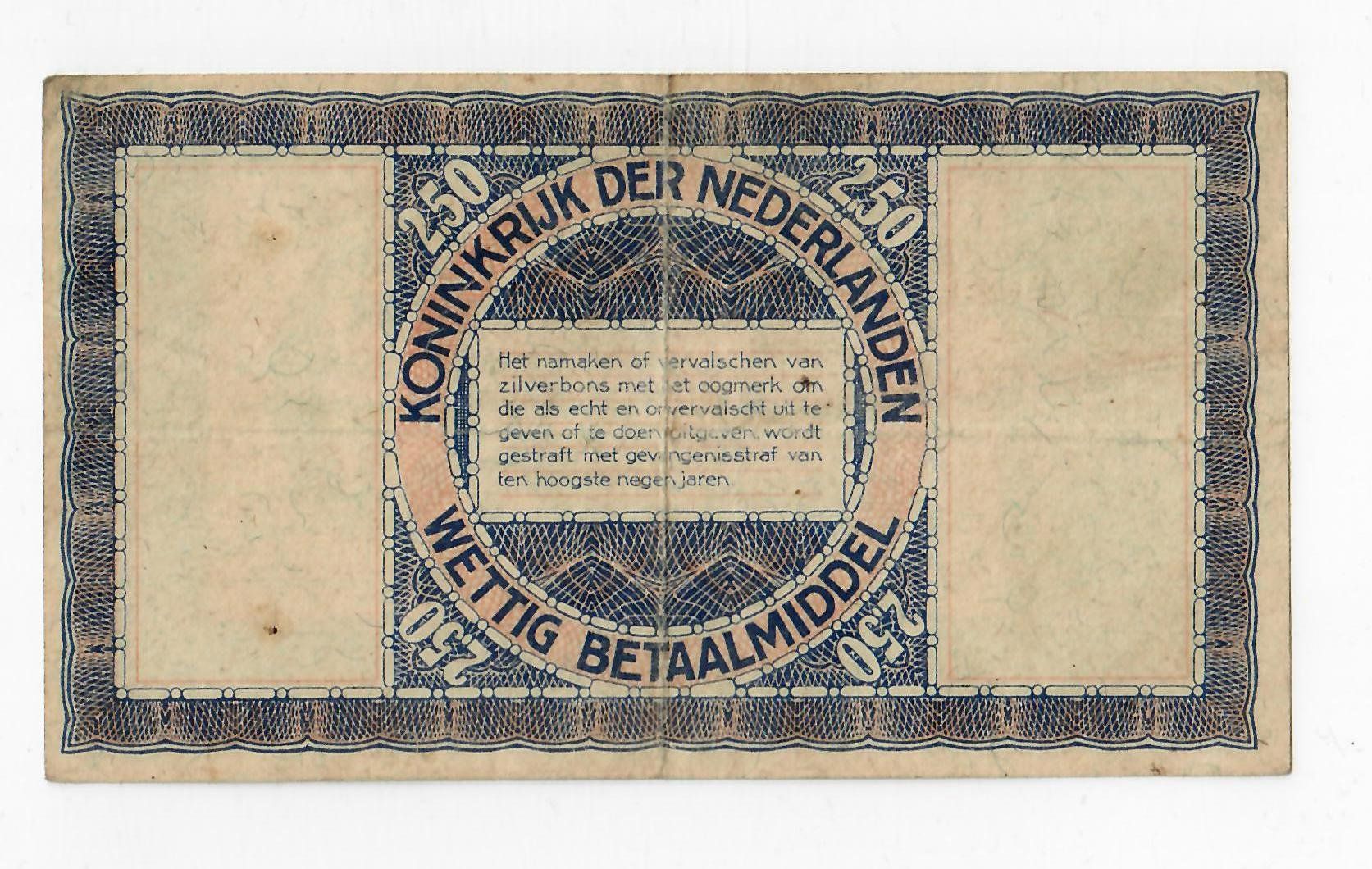 Banconote: Banknote Niederlande, 2 1/2 Gulden, 1938 – Usato da Landquart venduto da balboajimmy 1