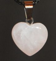 Halskette Z-063 – Rosa Quarz – Herz - 15x15mm