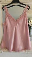 Schickes Sommer Top mit Spitze, Gr. L Rose Altrosa Tanktop