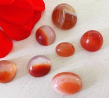 7 Stk. diverse Karneol Cabochon / Lager-Sondererkauf