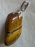 schöner gefasster Stein Schmuck Anhänger 3 cm Tigerauge